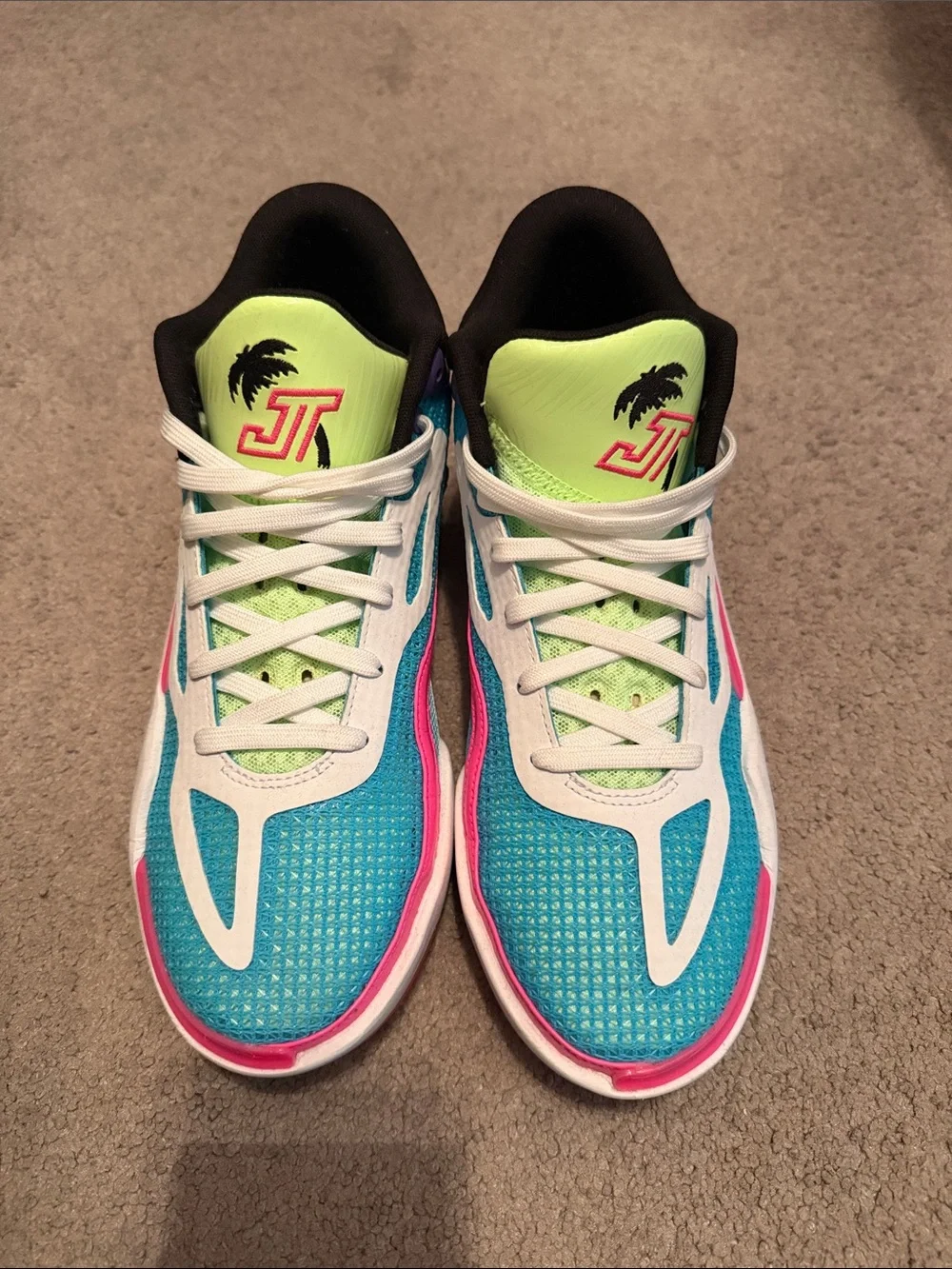 Jordan Kids Sneakers in Blue, Pink & Lime